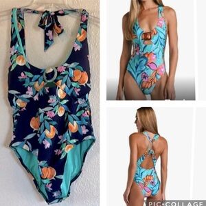 NWT Sunshine79 Tropical Floral One-Piece
Swimsuit Size 14